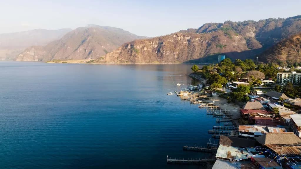 Lakeshore promenade in Panajachel on Lake Atitlán